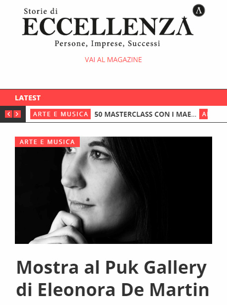 Storie di Eccellenza talk about my exhibition FocusOff